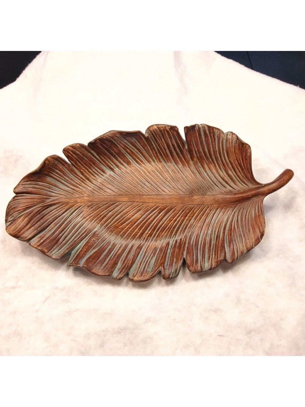 PartyLite Sculpted Leaf Pillar Garden Tray - Retired